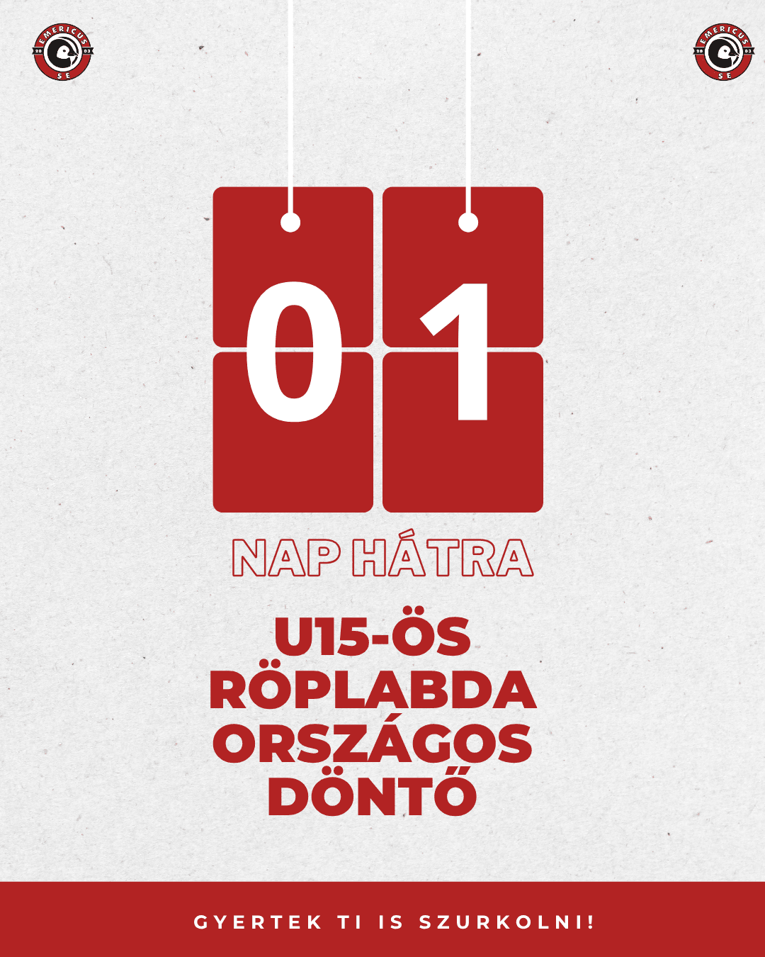 Már csak 1 nap van hátra az U15-ös röplabda országos döntőig!🔜