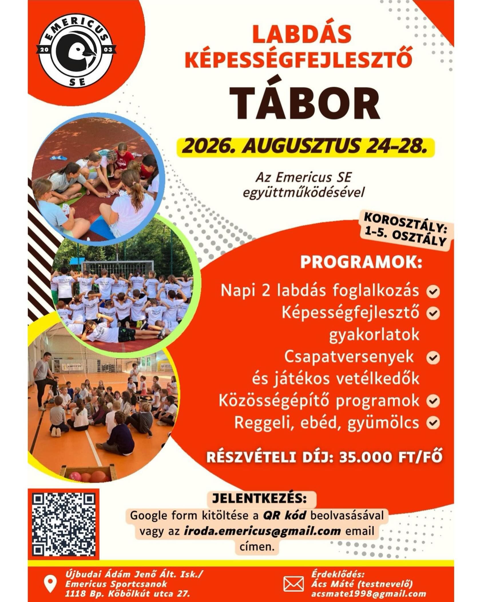 🤾‍♀️ Nyári kézilabda képességfejlesztő tábor 🤾‍♀️